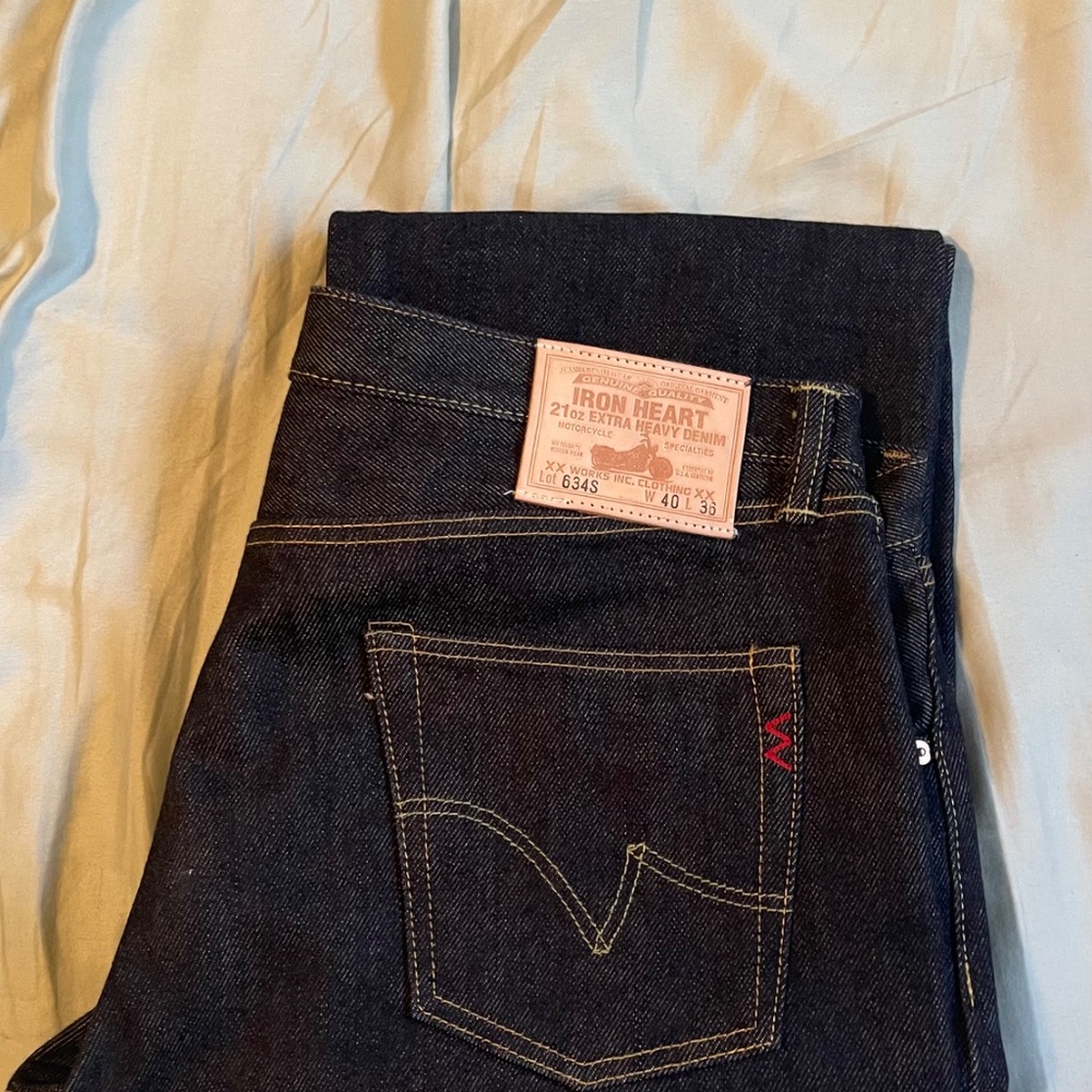 Iron Heart 634S Indigo 21oz Straight Cut Jeans Size 40